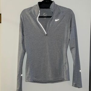 Gray fitted Nike workout shirt